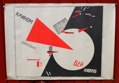 Russian Beat The Whites w/ Red Wedges War Poster