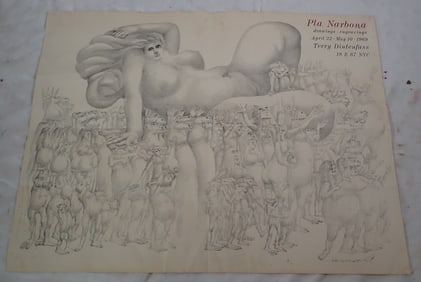 1968 Terry Dintenfass Art Exhibit Poster