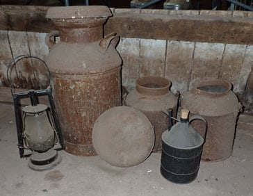 Milk Cans Lanterns Oil Can