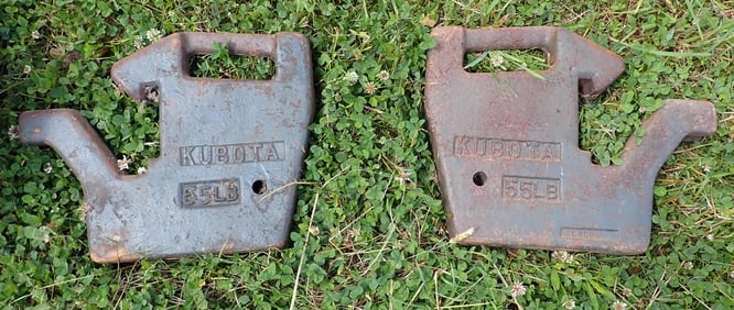 2 Kubota 55lb Tractor Weights