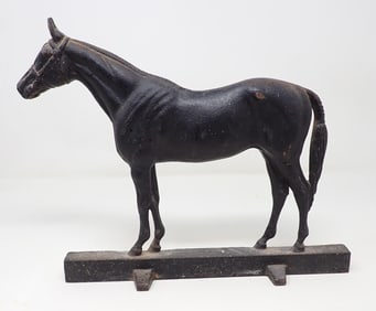1949 Metalcrafters Cast Iron Hunter Horse Doorstop