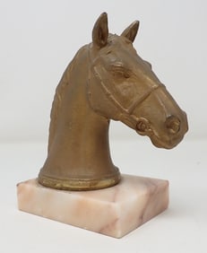 Horse Bookend w/ Brass Finish