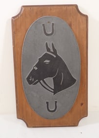 Carved Slate Horse Plaque