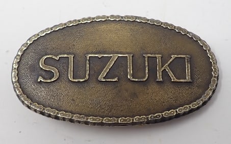 Tiffany Studios Suzuki Motorcycle Belt Buckle