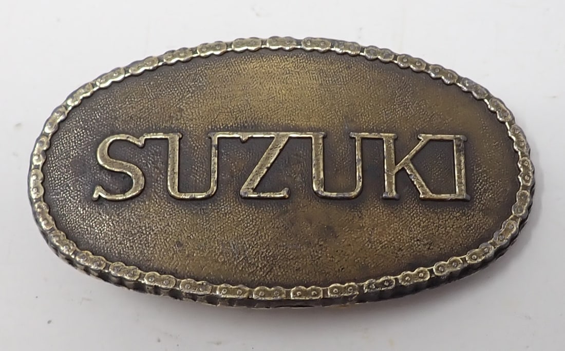 Tiffany Studios Suzuki Motorcycle Belt Buckle (1 of 3)