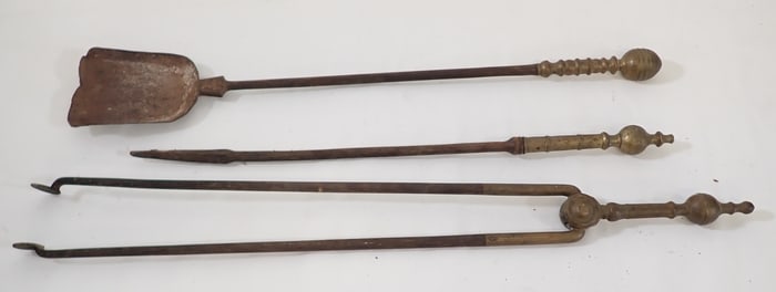 Brass Fireplace Tools Shovel Tongs Poker