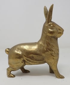 Brass Rabbit Still Bank