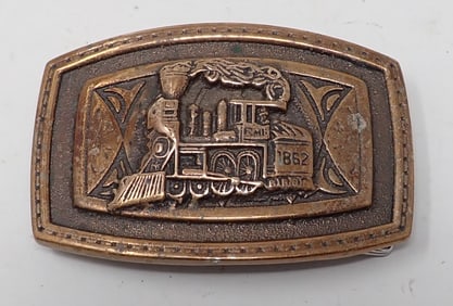 Brass Train Belt Buckle