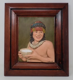 Framed Ceramic Indian