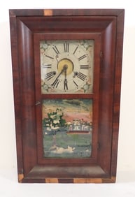 Manross Weight Driven Clock w/ Reverse Painting