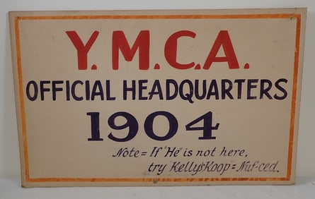 1904 YMCA Official Headquarters Kelly's Koop Sign