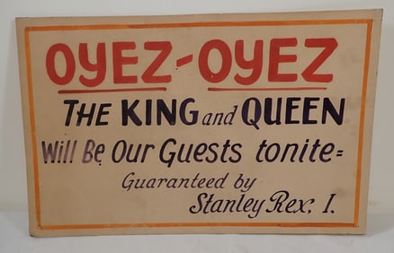 Oyez Oyez King and Queen Stanley Rex Six