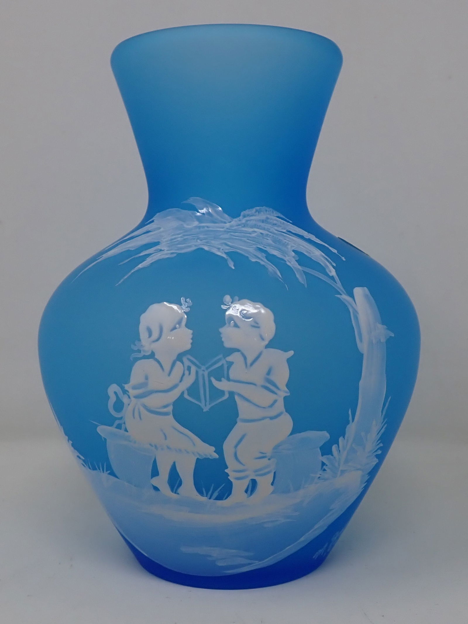1975 Signed Mary Gregory Westmoreland Vase (1 of 3)