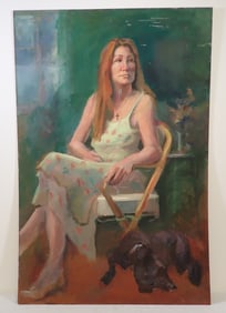 John Reilly Lady & Dog Portrait