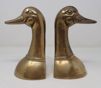 Brass Duck Bookends