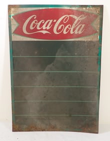 Tin Coca Cola Menu Sign