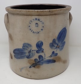 N. Clark Jr Athens NY Stoneware Crock