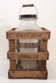 Glass Jar & Great Bear Wooden Crate
