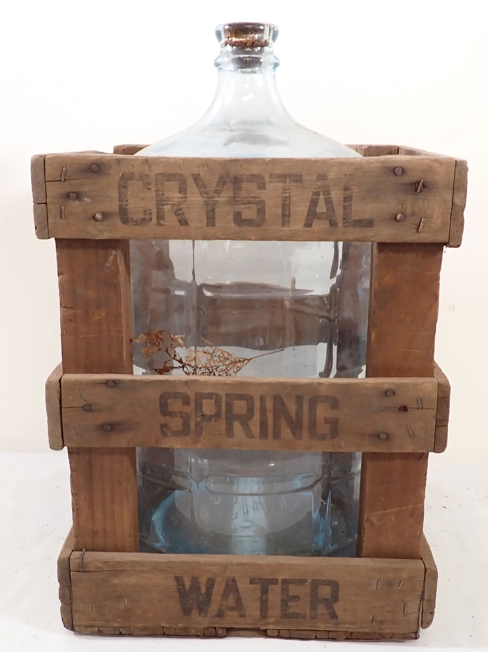 Crystal Spring Water Crate & Glass Bottle (1 of 2)