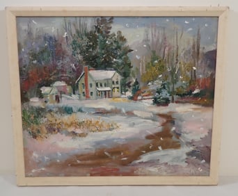 John Reilly Signed Winter Scene Painting