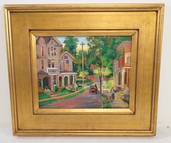 John Reilly Lambertville NJ Oil on Board Painting