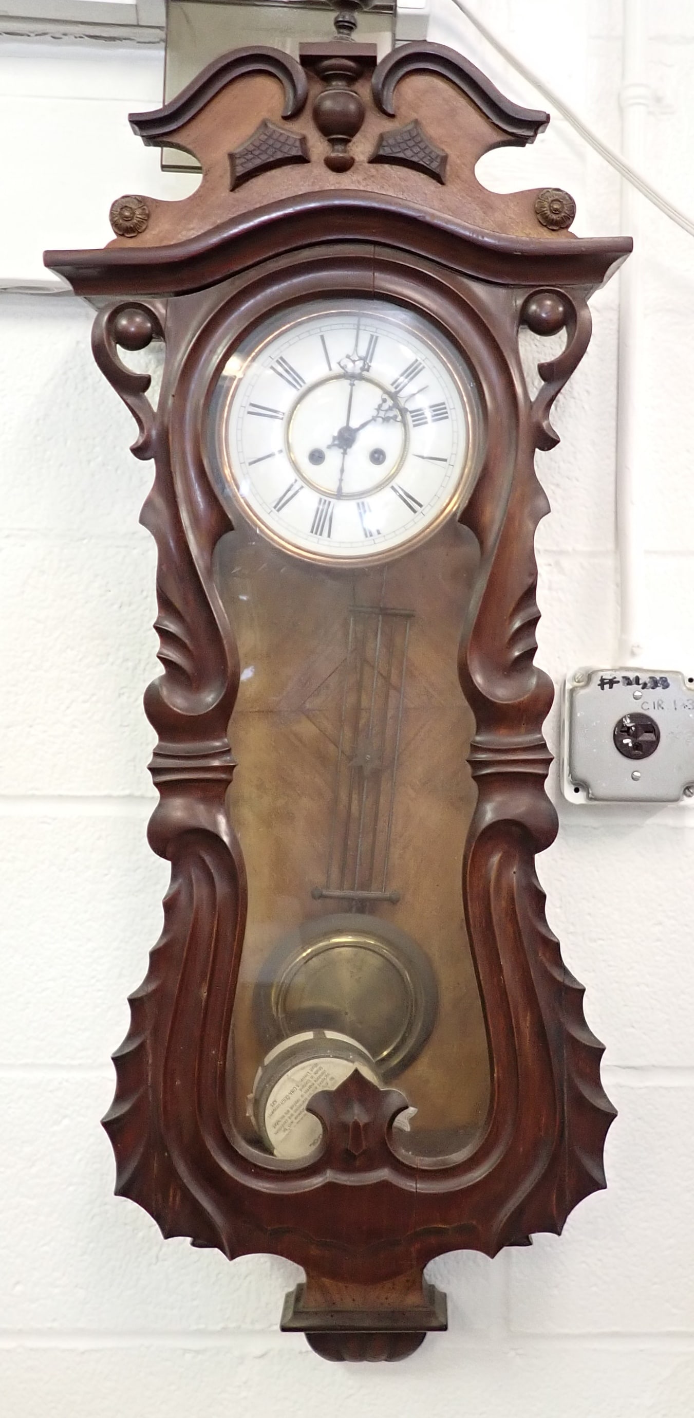 Wall Clock: Approx 15 1/2" x 42". NO SHIPPING