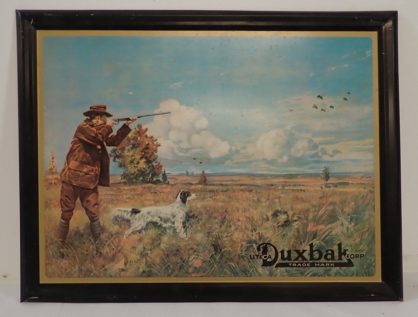 Utica Duxback Tin Sign: Approx 13 1/4" x 17 1/4".