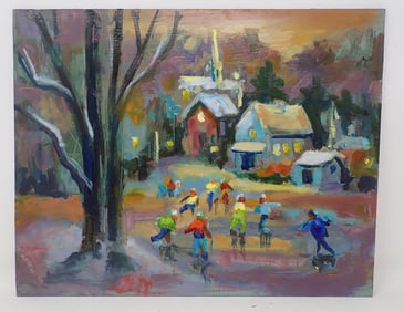 John Reilly Oil on Board Painting