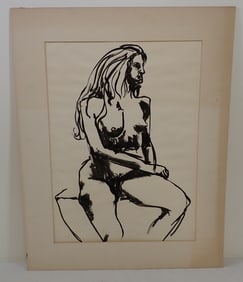 Jaqueline Ann Clipsham Nude Lady Watercolor