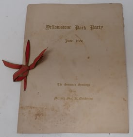 1906 Yellowstone Park Party Program Chickering