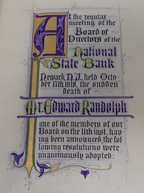 1918 National State Bank Randolph Funeral Book