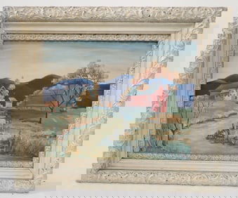 V. Pfeiffer Oil on Board Painting