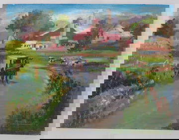 John Reilly Amish Horse & Buggy Painting