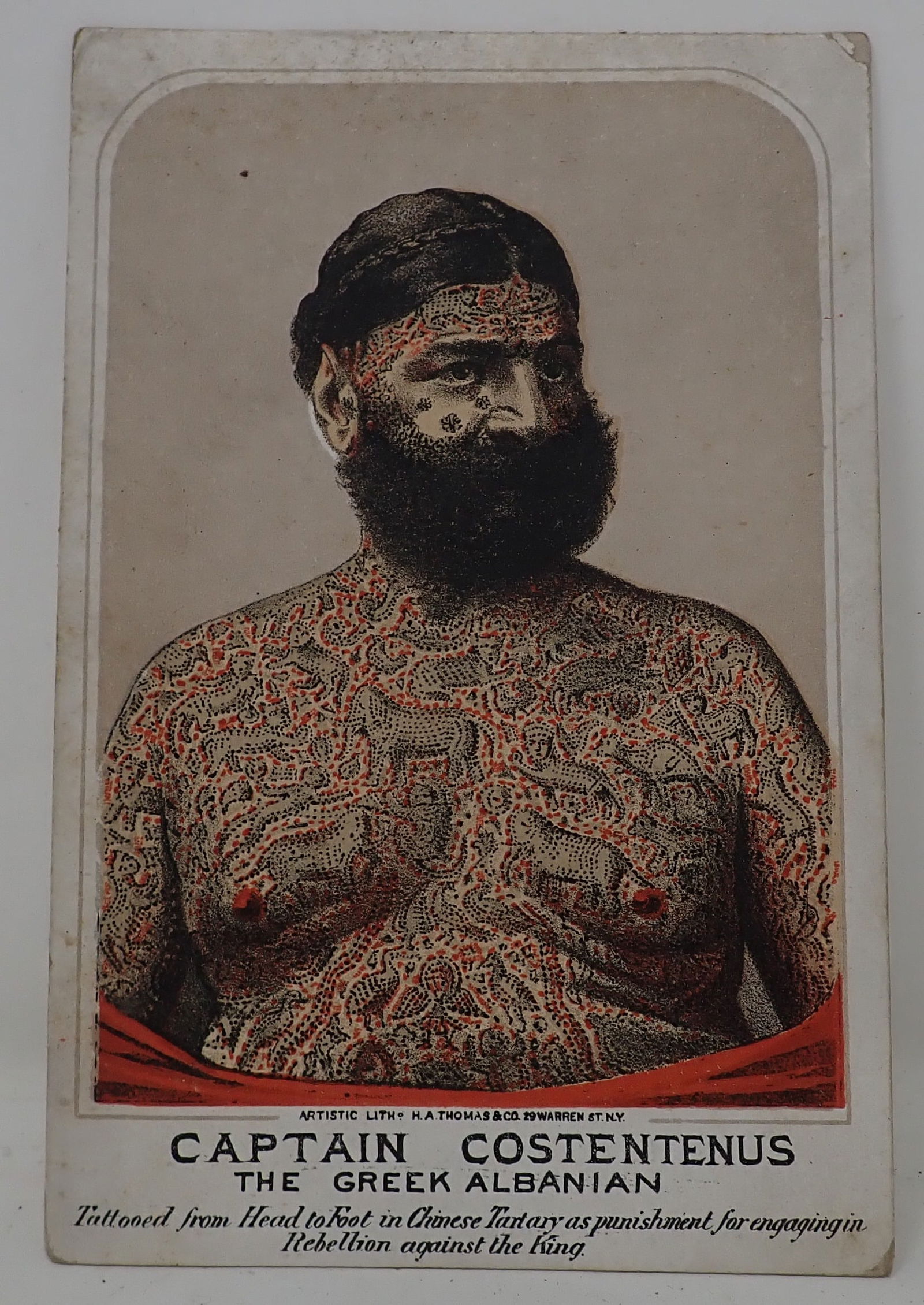 Captain Costentenus Greek Albanian Tattooed Card (1 of 2)