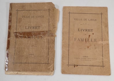Two 1896 Ville De Liege Ephemera