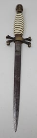 German Dagger w/ Brass Skull Pommel