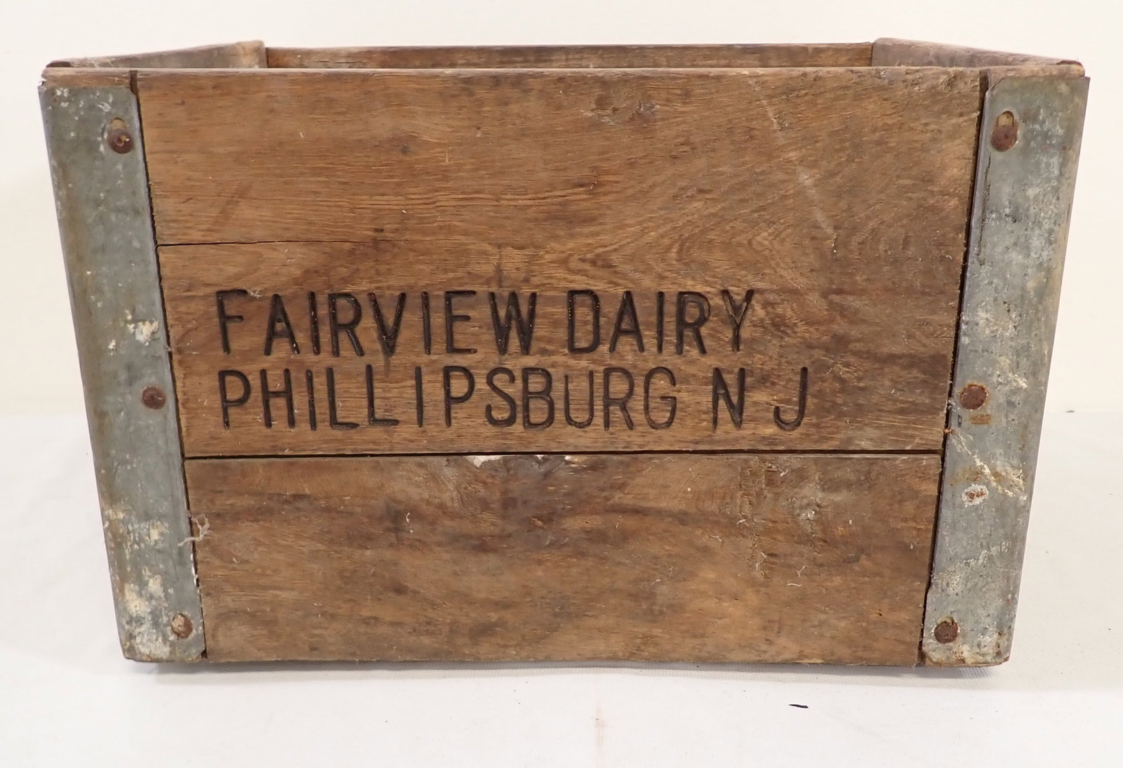 Fairview Dairy Wooden Crate: Apprx 13" x 16 1/4" x 10 1/2" tall.