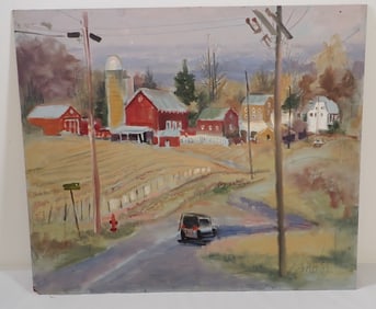 John Reilly Farm Country Oil Painting