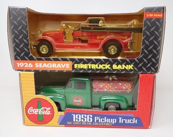 1956 Pickup Truck & Ertl Firetruck
