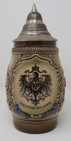 King German Lidded Stein