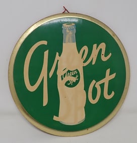 Green Spot Tin Button Sign