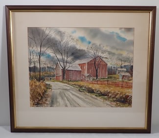 1972 Fred Bees Bethlehem Pa Watercolor