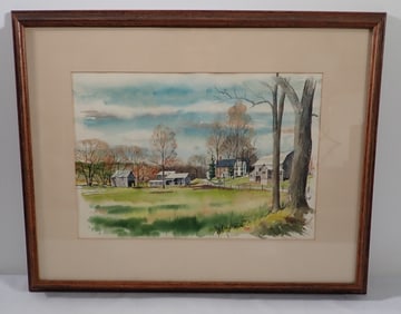 1971 Fred Bees Bethlehem Pa Artist Watercolor