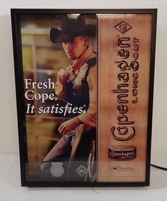 Lighted Copenhagen Chewing Tobacco Sign