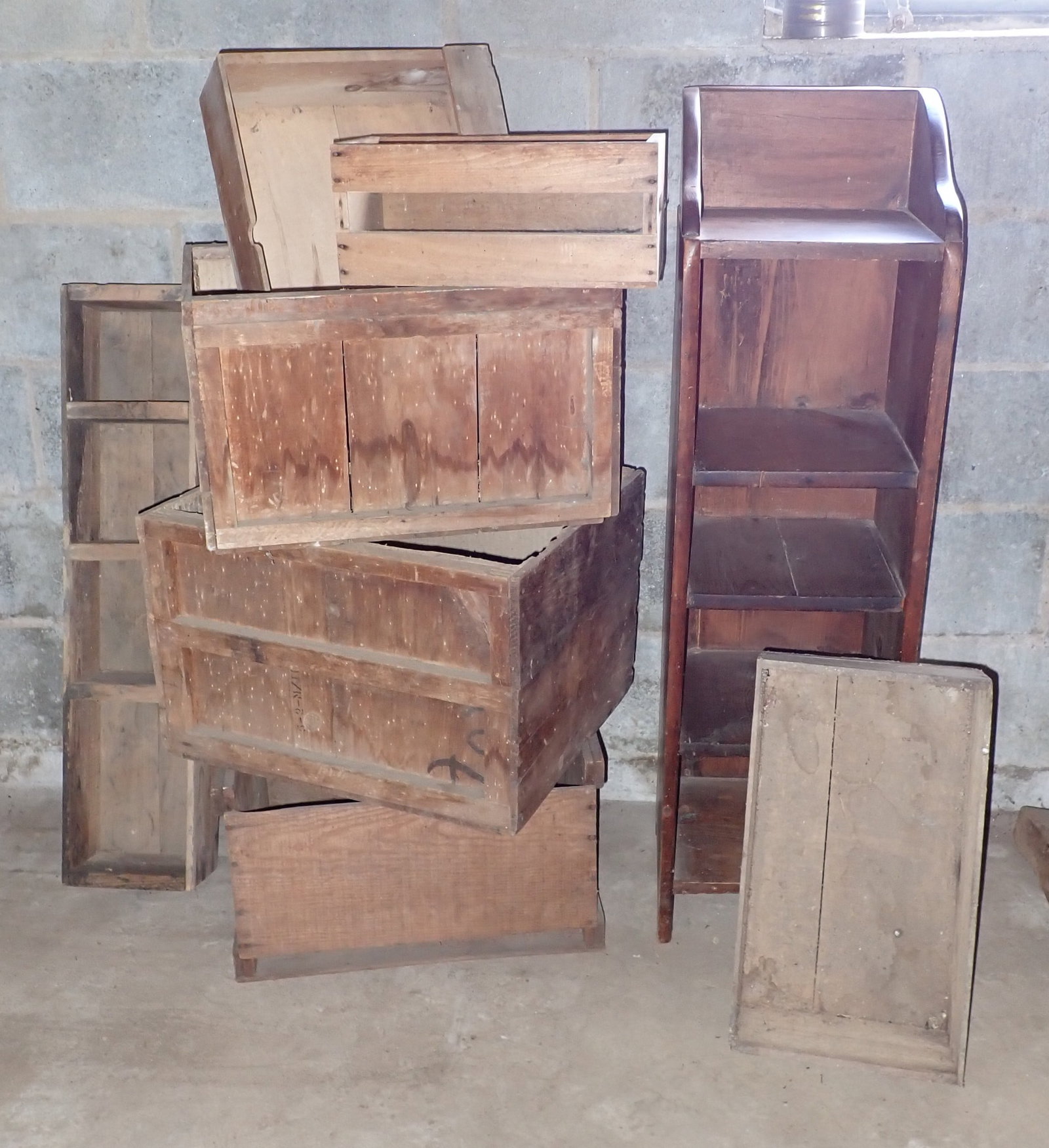 Wood Crates & Shelf: No shipping