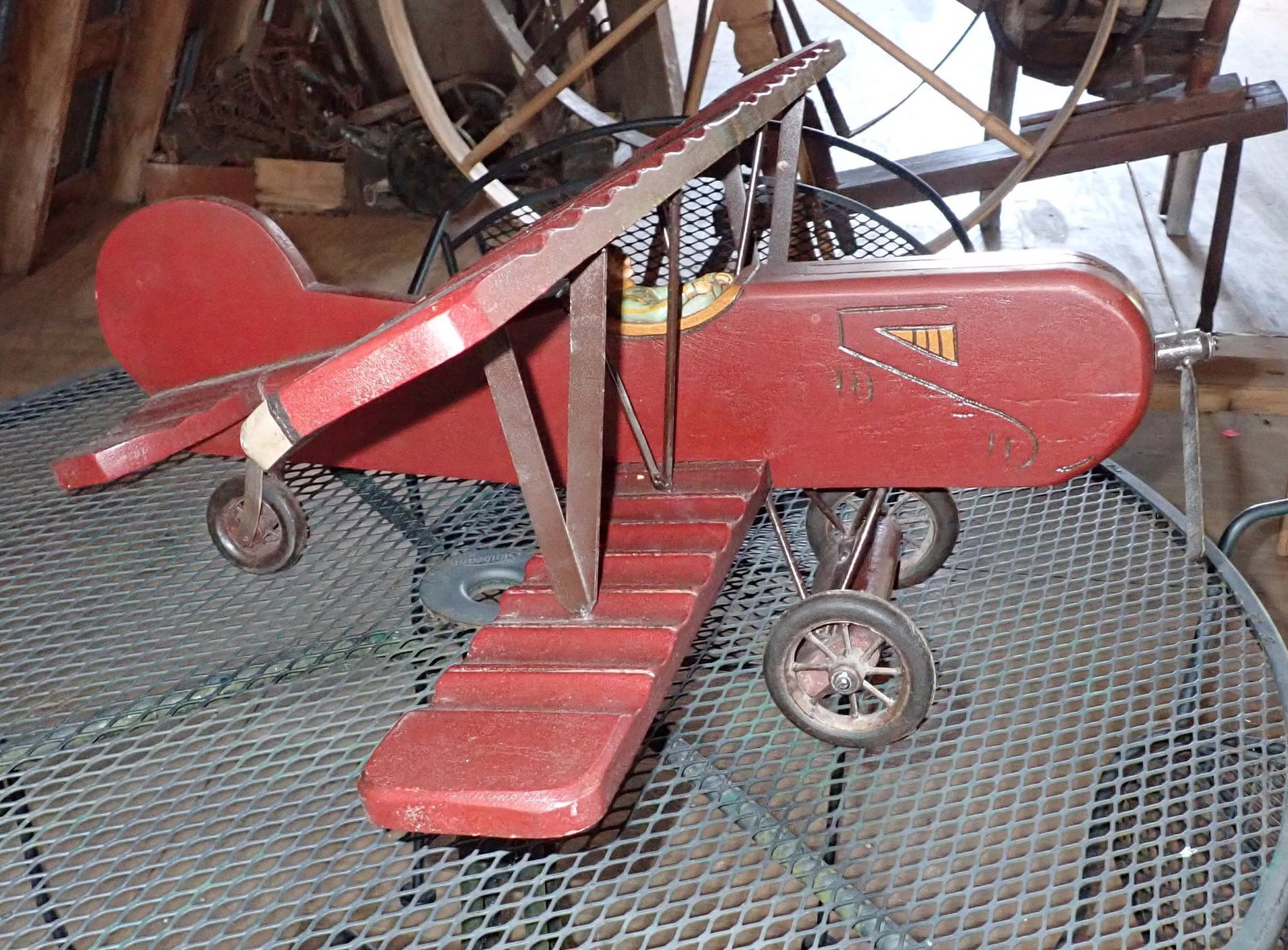 Wooden Decorator Airplane: Approx 30" x 26". No shipping