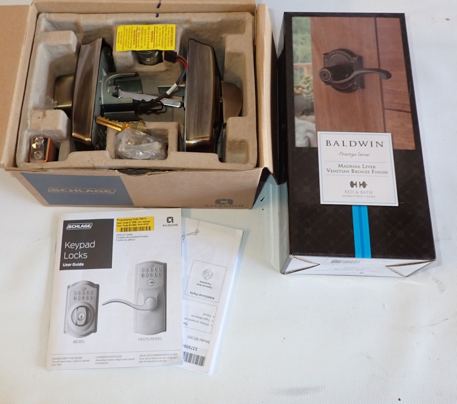 Schlage Keypad Locks Baldwin Madrina Lever: Getting both