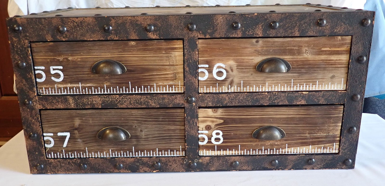 4 Drawer Chest w/ Wire Nuts Outlet Covers & Boxes: Approx 15 3/4" x 31 3/4" x 15 1/8" tall. No shipping !