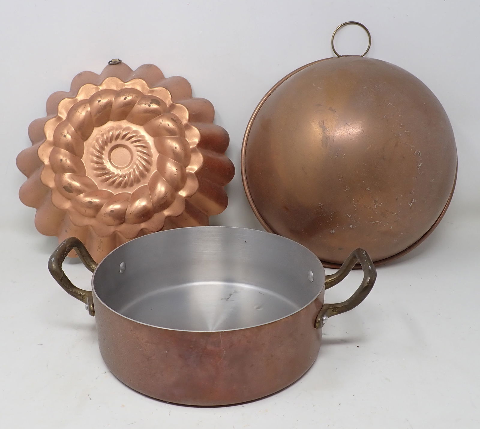 Copper Bowl Mold & French Pan (1 of 4)
