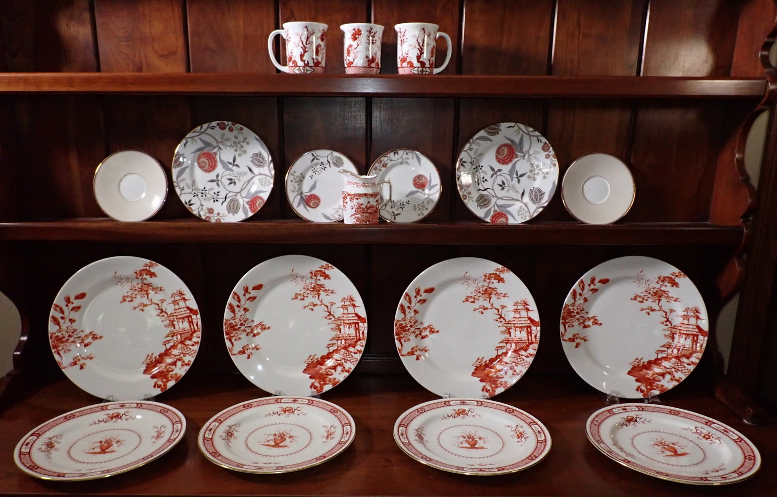Coa;port Lenox Wedgwood Derby China: Largest plates are apprx 11 1/2" in diameter. No shipping